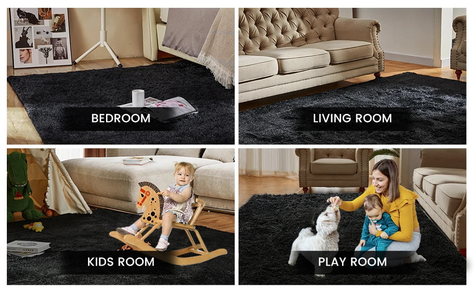 Tapete Felpudo Tie-Dye – Macio e Antiderrapante – Sala, Quarto e Quarto Infantil – Vários Tamanhos