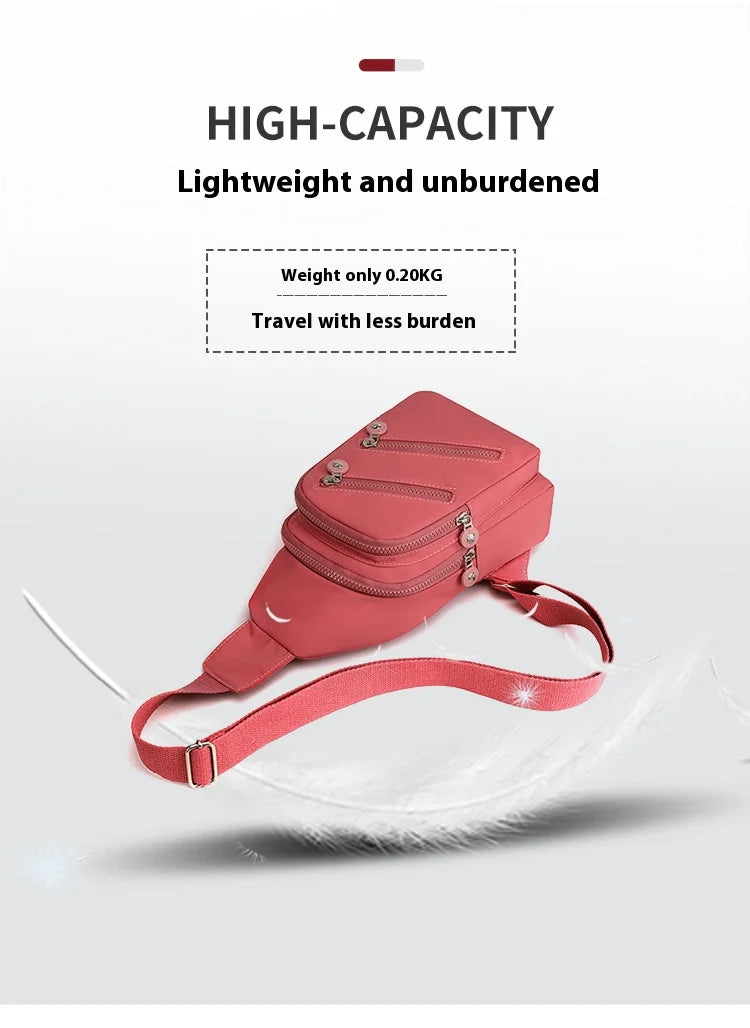 Pochete Feminina em Nylon – Bolsa Transversal com Aba – Viagem e Uso Casual